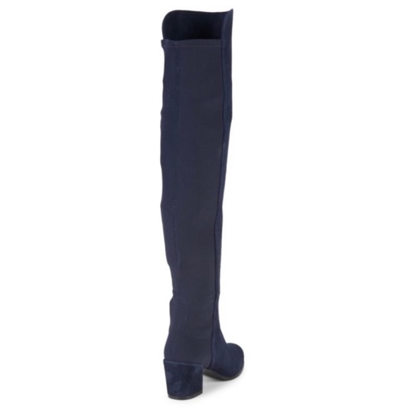 Stuart Weitzman NEW 5050 City Block Over the Knee Blue Suede Size 4.5 US 35 EU - Picture 4 of 10